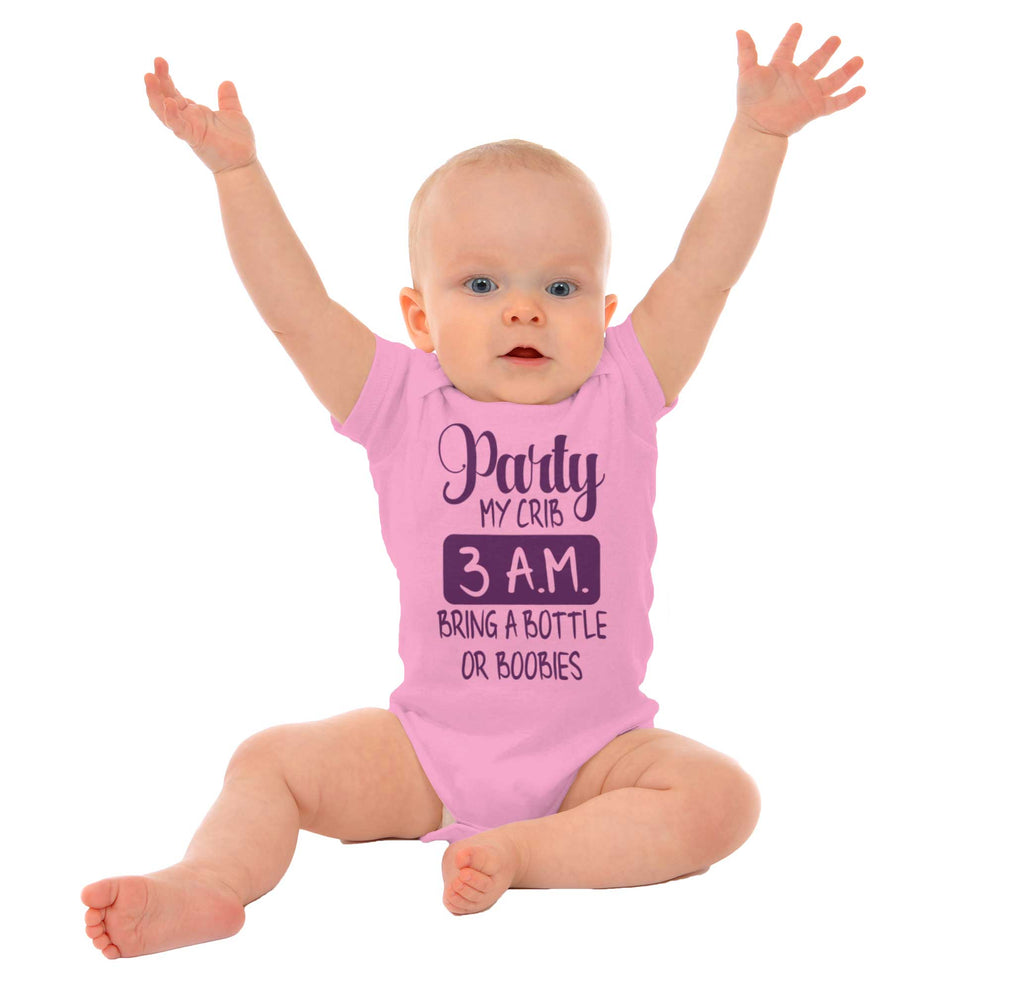 Party At My Crib Romper Bodysuit-Direct To Garment Print-Brisco Baby