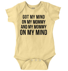 Mind On Mommy Romper Bodysuit-Direct To Garment Print-Brisco Baby