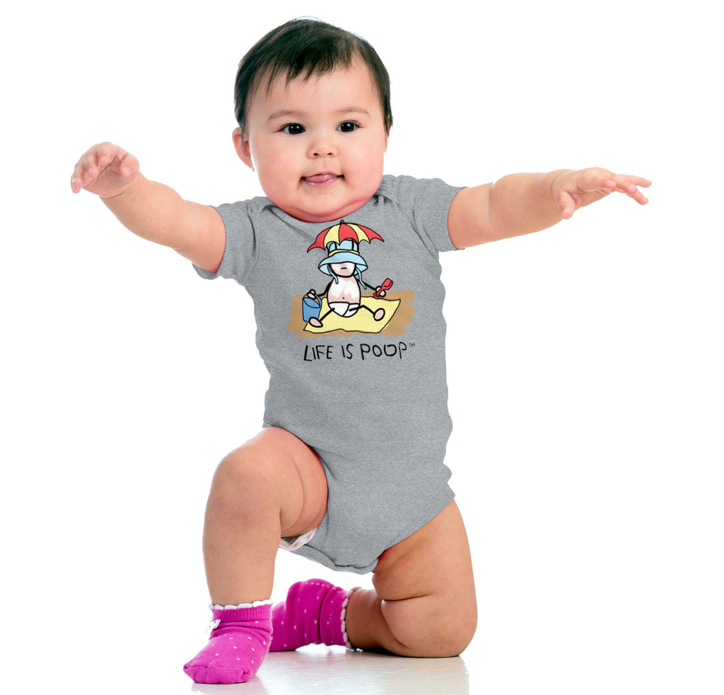 Beach Umbrella Romper-Direct To Garment Print-Brisco Baby
