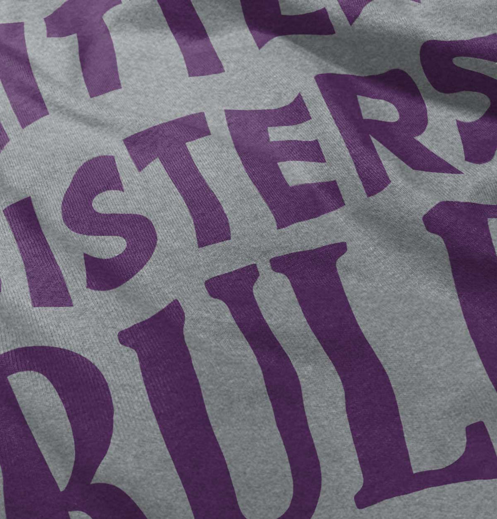 Little Sisters Rule Romper Bodysuit-Direct To Garment Print-Brisco Baby