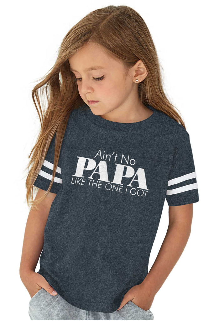 No Papa Like Me Toddler Football Jersey Tee-Direct To Garment Print-Brisco Baby