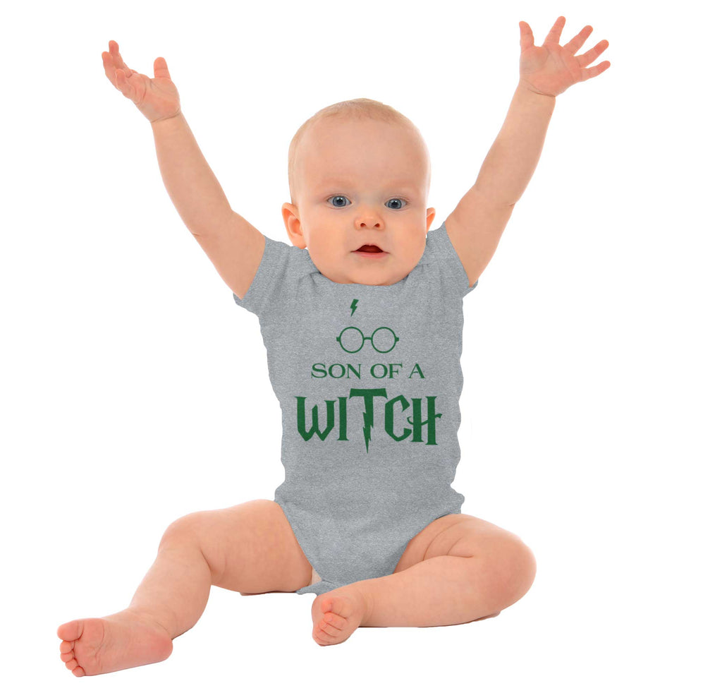 Son Of A Witch Romper Bodysuit-Direct To Garment Print-Brisco Baby
