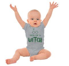Son Of A Witch Romper Bodysuit-Direct To Garment Print-Brisco Baby