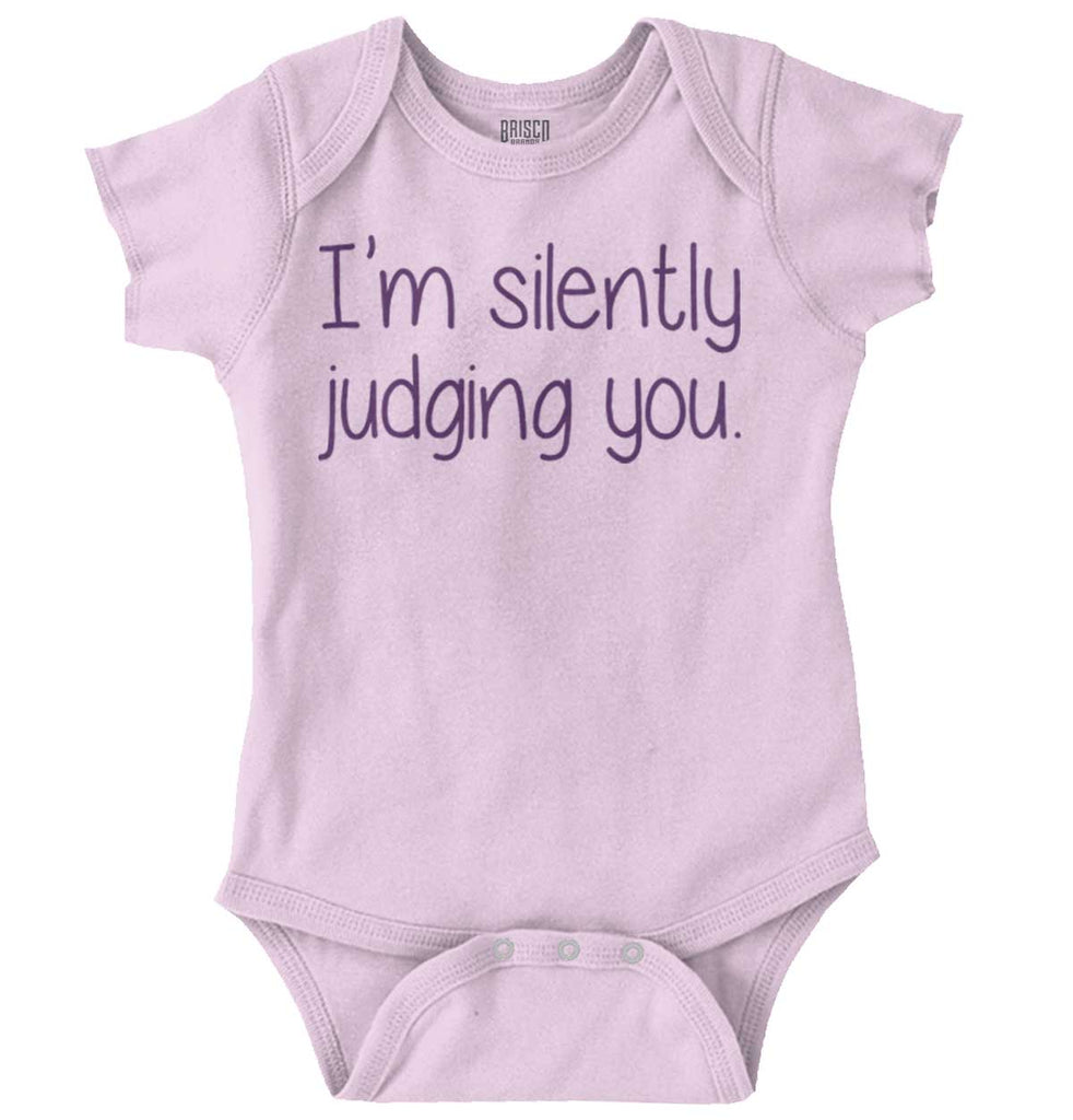 Silently Judging You Romper Bodysuit-Direct To Garment Print-Brisco Baby