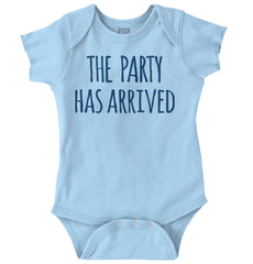 The Party Has Arrived Romper Bodysuit-Direct To Garment Print-Brisco Baby