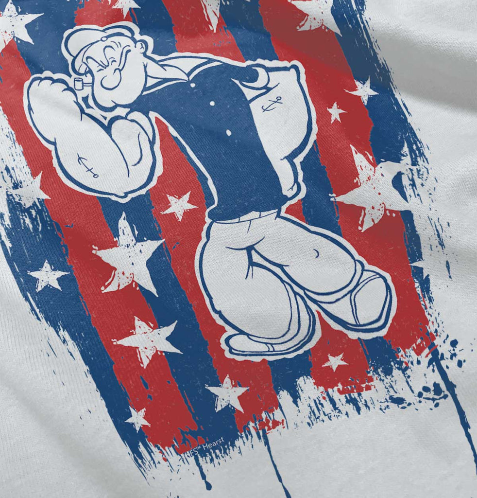 Stars Stripes Popeye Infant Toddler T Shirt-Direct To Garment Print-Brisco Baby