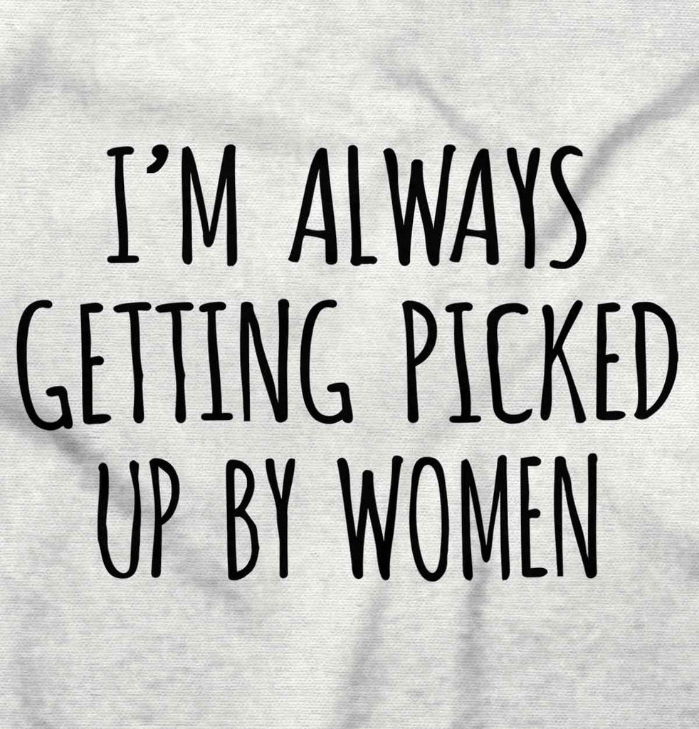 Picked Up By Ladies Romper Bodysuit-Direct To Garment Print-Brisco Baby