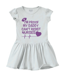 Can't Resist Nurses Solid Baby Infant Dress-Direct To Garment Print-Brisco Baby