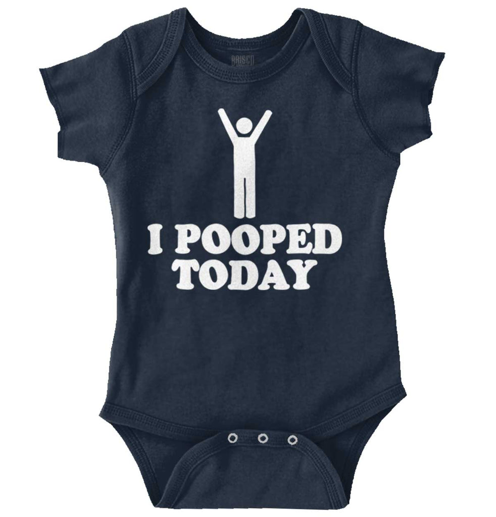 I Pooped Today Romper Bodysuit-Direct To Garment Print-Brisco Baby