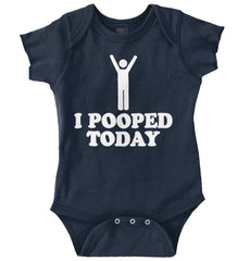 I Pooped Today Romper Bodysuit-Direct To Garment Print-Brisco Baby