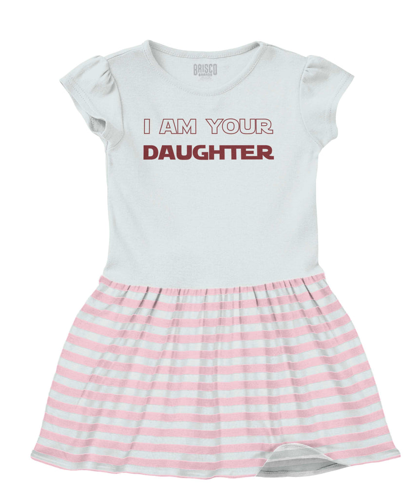 I Am Your Daughter Baby Striped Skirt Dress-Direct To Garment Print-Brisco Baby