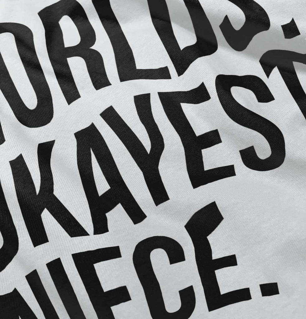 Worlds Okayest Niece Romper Bodysuit-Direct To Garment Print-Brisco Baby