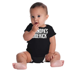 Grandpa's Sidekick Romper Bodysuit-Direct To Garment Print-Brisco Baby