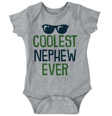 Coolest Nephew Ever Romper Bodysuit-Direct To Garment Print-Brisco Baby