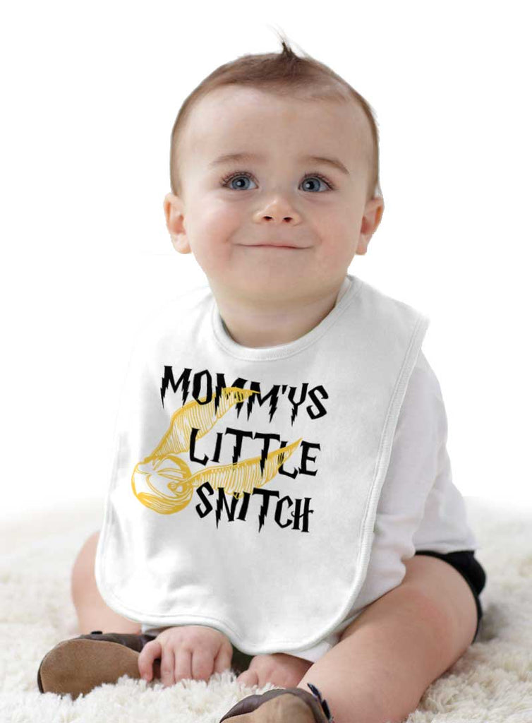 Mommy's Little Snitch Infant Baby Bib-Direct To Garment Print-Brisco Baby