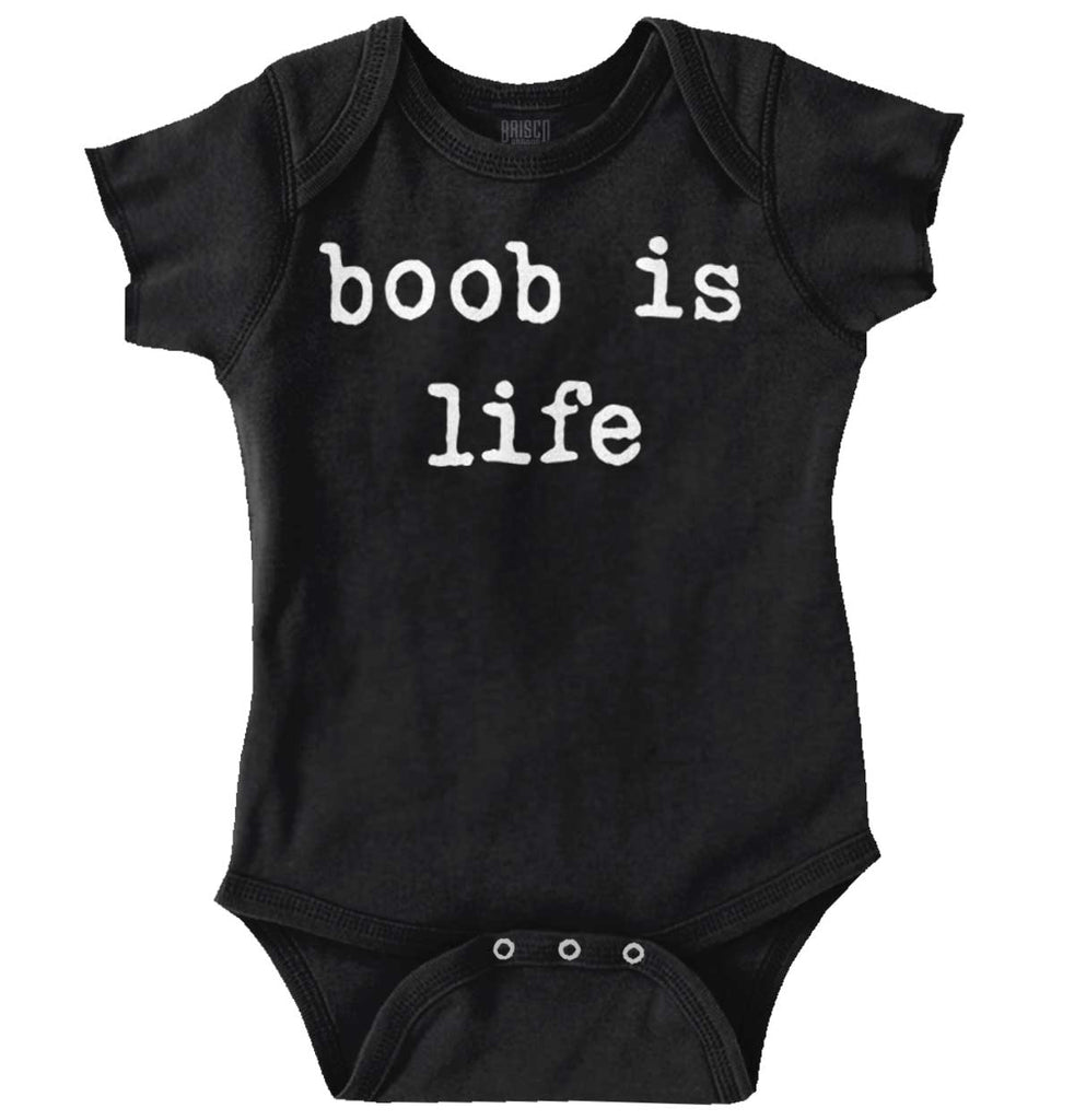 Boob Is Life Romper Bodysuit-Direct To Garment Print-Brisco Baby