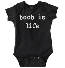 Boob Is Life Romper Bodysuit-Direct To Garment Print-Brisco Baby