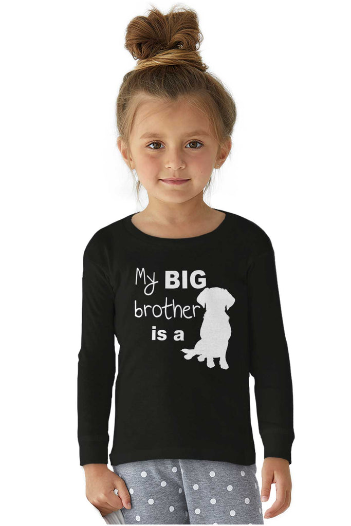 Brother is a Dog Solid Baby Pajama Top-Direct To Garment Print-Brisco Baby