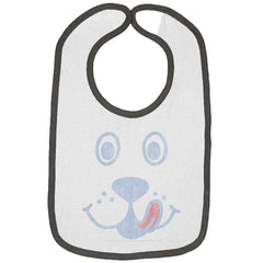 Distressed Puppie Trimmed Colored Velcro Bib-Direct To Garment Print-Brisco Baby