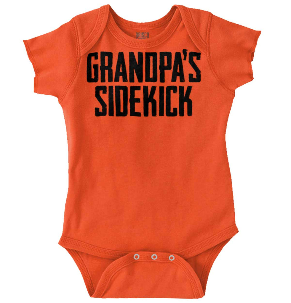 Grandpa's Sidekick Romper Bodysuit-Direct To Garment Print-Brisco Baby