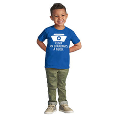 Relax My Grandma's A Nurse Infant Toddler T Shirt-Direct To Garment Print-Brisco Baby