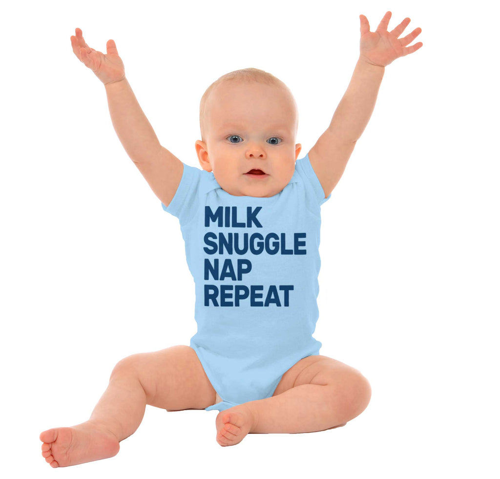 Milk Snuggle Nap Romper Bodysuit-Direct To Garment Print-Brisco Baby