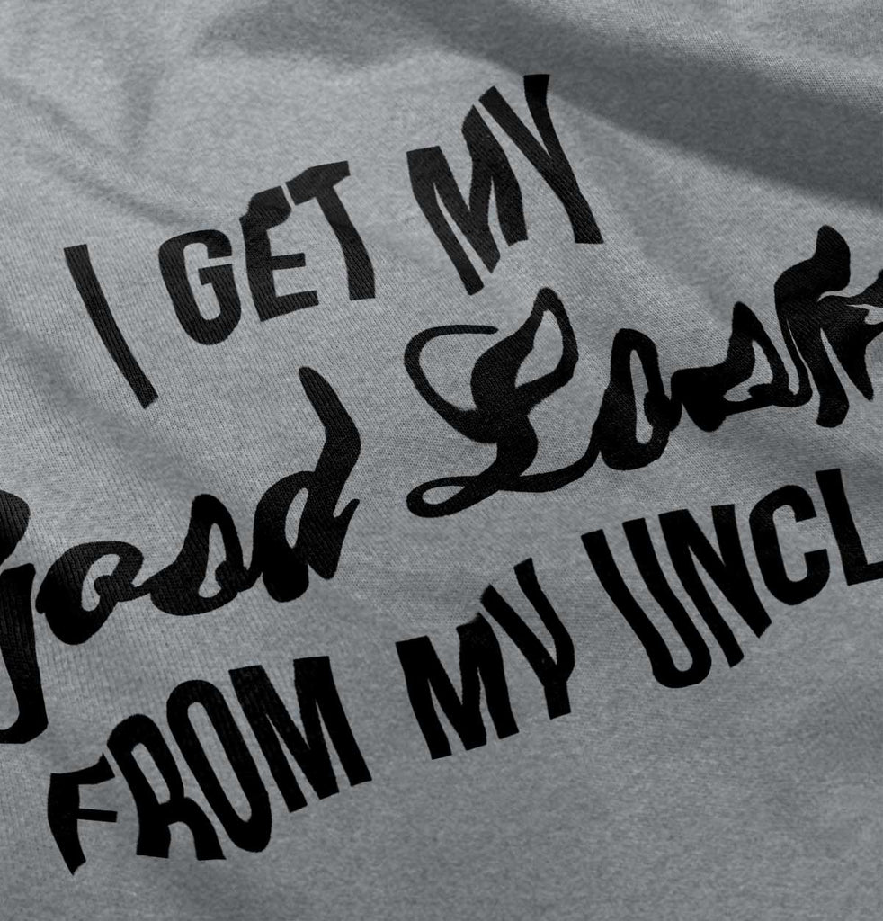Good Looks From Uncle Romper Bodysuit-Direct To Garment Print-Brisco Baby