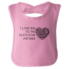 Love You Death Star Infant Baby Bib-Direct To Garment Print-Brisco Baby