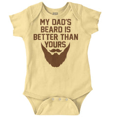 Dad's Beard Romper Bodysuit-Direct To Garment Print-Brisco Baby