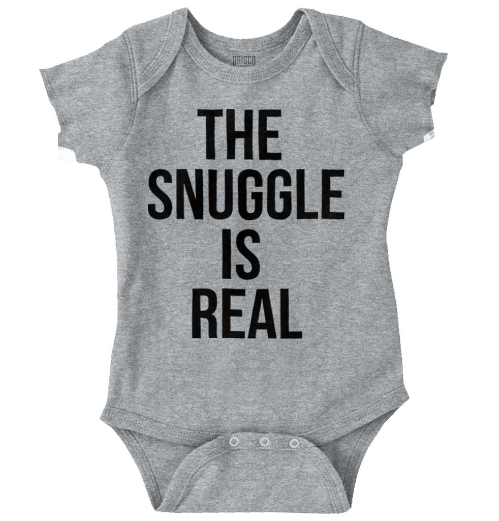 The Snuggle Is Real Romper Bodysuit-Direct To Garment Print-Brisco Baby