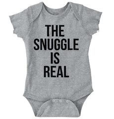 The Snuggle Is Real Romper Bodysuit-Direct To Garment Print-Brisco Baby
