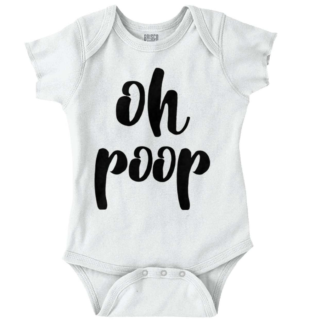 Oh Poop Romper Bodysuit-Direct To Garment Print-Brisco Baby