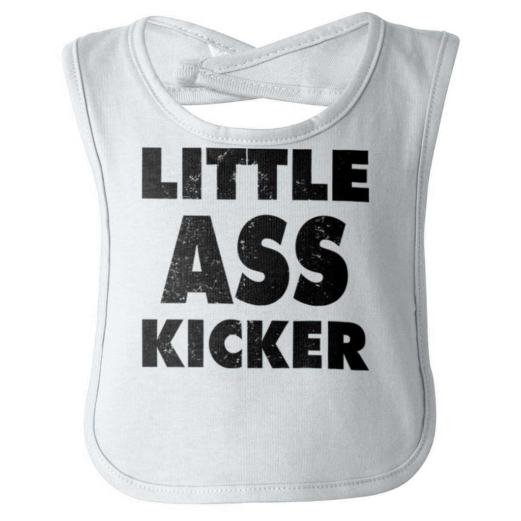Ass Kicker Infant Baby Bib-Direct To Garment Print-Brisco Baby