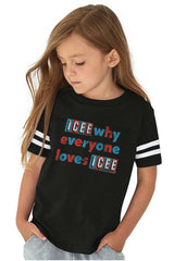 Everyone Loves Icee Toddler Football Jersey Tee-Direct To Garment Print-Brisco Baby