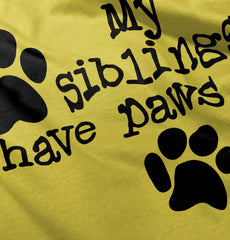 Siblings have paws Romper Bodysuit-Direct To Garment Print-Brisco Baby