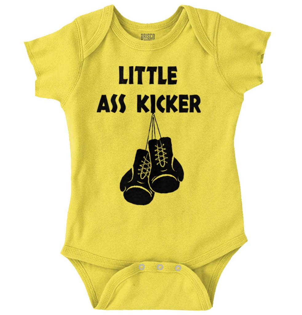 Little Ass Kicker Romper Bodysuit-Direct To Garment Print-Brisco Baby