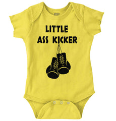 Little Ass Kicker Romper Bodysuit-Direct To Garment Print-Brisco Baby
