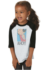 Ahoy Olive Oyl Toddler Baseball-Direct To Garment Print-Brisco Baby