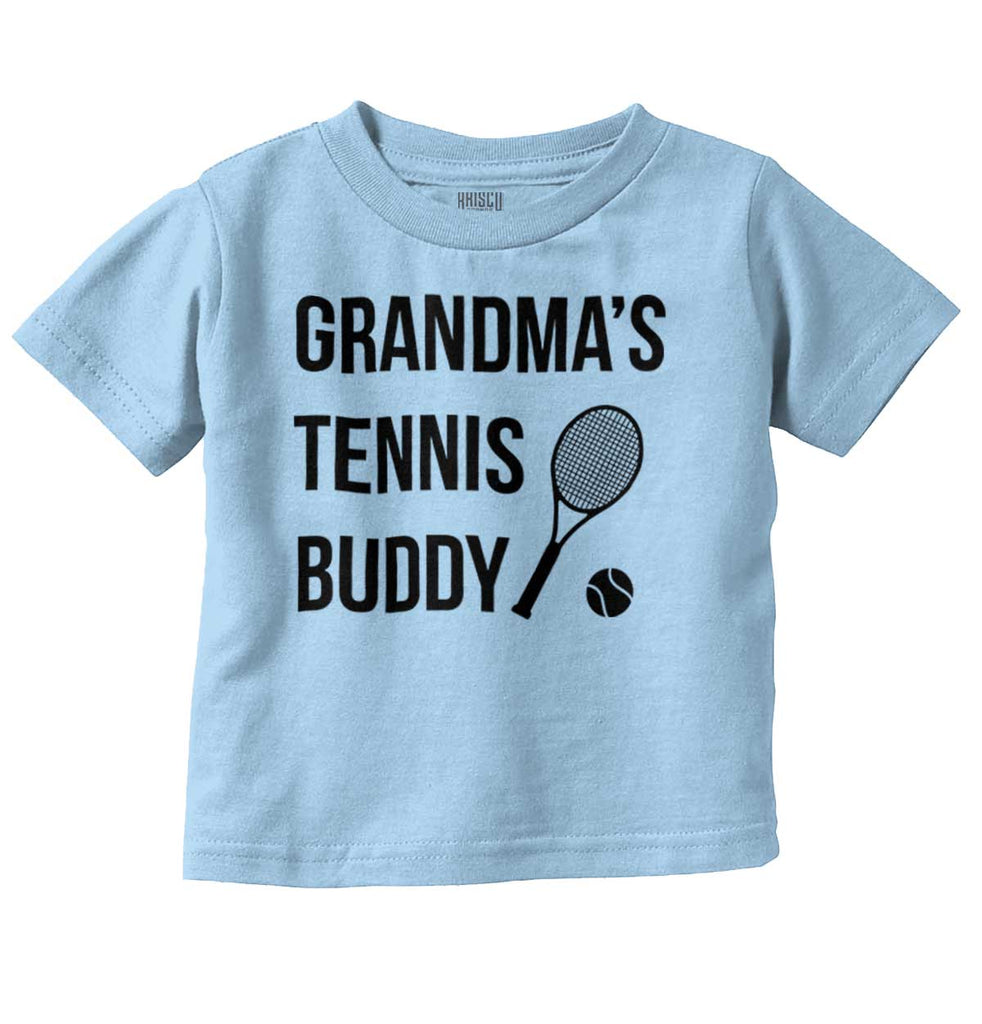 Grandma's Tennis Buddy Infant Toddler T Shirt-Direct To Garment Print-Brisco Baby