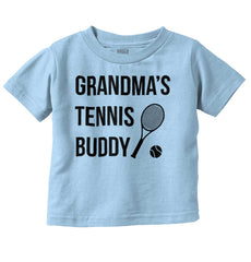 Grandma's Tennis Buddy Infant Toddler T Shirt-Direct To Garment Print-Brisco Baby