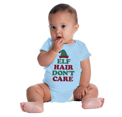 Elf Hair Don't Care Romper Bodysuit-Direct To Garment Print-Brisco Baby