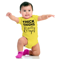 Thick Thighs Romper Bodysuit-Direct To Garment Print-Brisco Baby