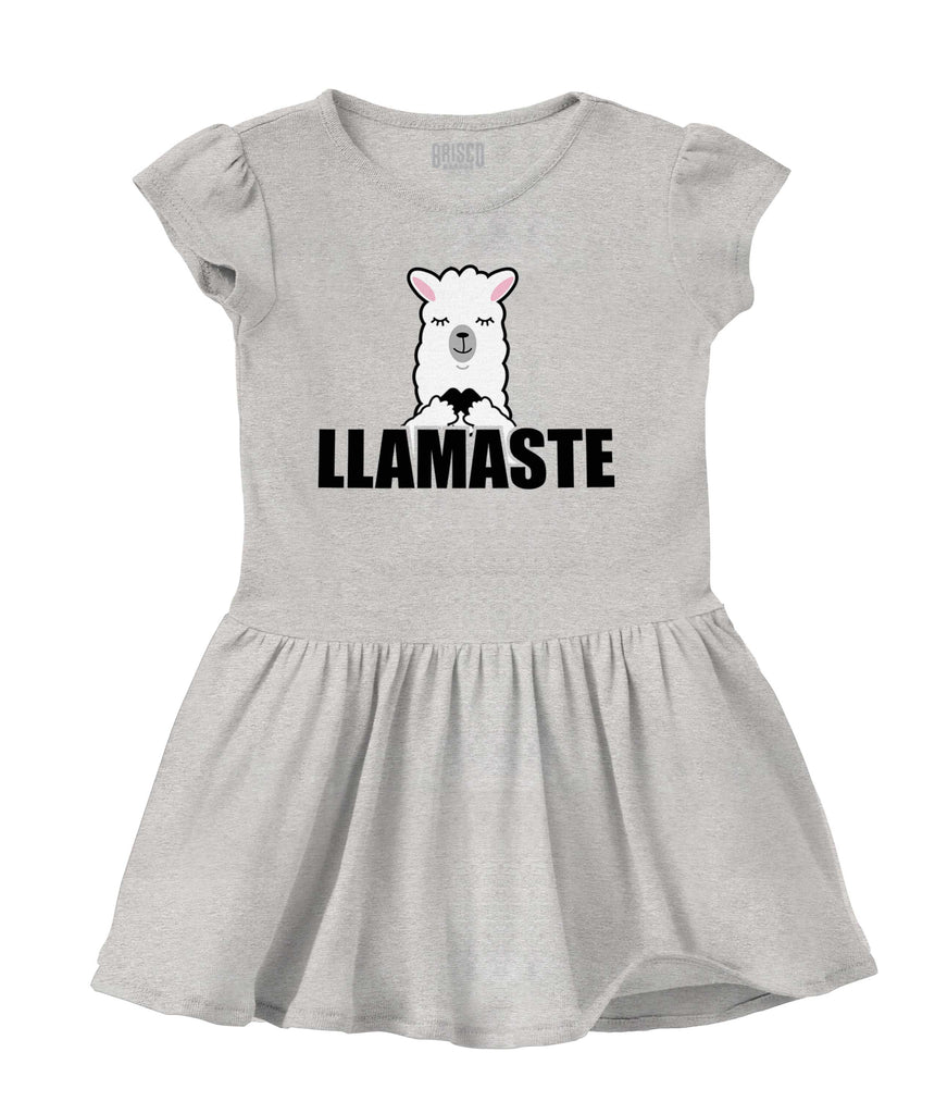Llamaste Yoga Solid Baby Infant Dress-Direct To Garment Print-Brisco Baby