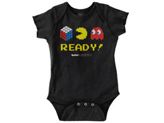 Ready Pac-Man Romper Bodysuit-Direct To Garment Print-Brisco Baby