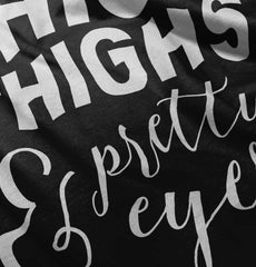 Thick Thighs Romper Bodysuit-Direct To Garment Print-Brisco Baby