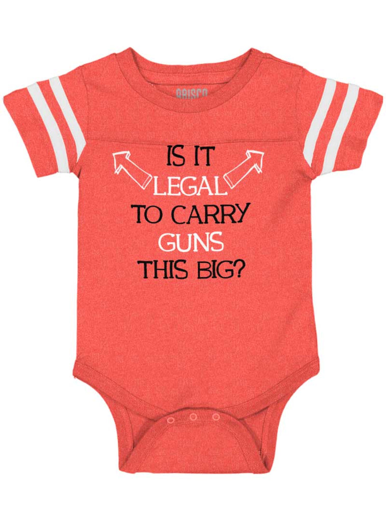 Is It Legal Football Romper Bodysuit-Direct To Garment Print-Brisco Baby