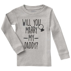 Marry My Daddy Solid Baby Pajama Top-Direct To Garment Print-Brisco Baby