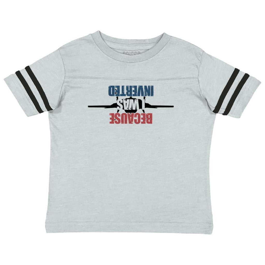I'm Inverted Toddler Football Jersey Tee-Direct To Garment Print-Brisco Baby