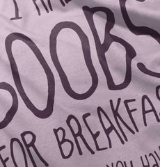 Boobs for Breakfast Infant Baby Bib-Direct To Garment Print-Brisco Baby