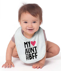 Aunt Is My BFF Infant Baby Bib-Direct To Garment Print-Brisco Baby